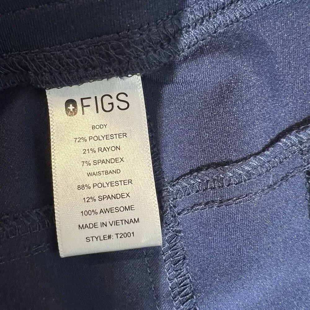 Figs Technical Collection Mens Axim Cargo Scrub Pants Sz XL Blue Medical Nurse